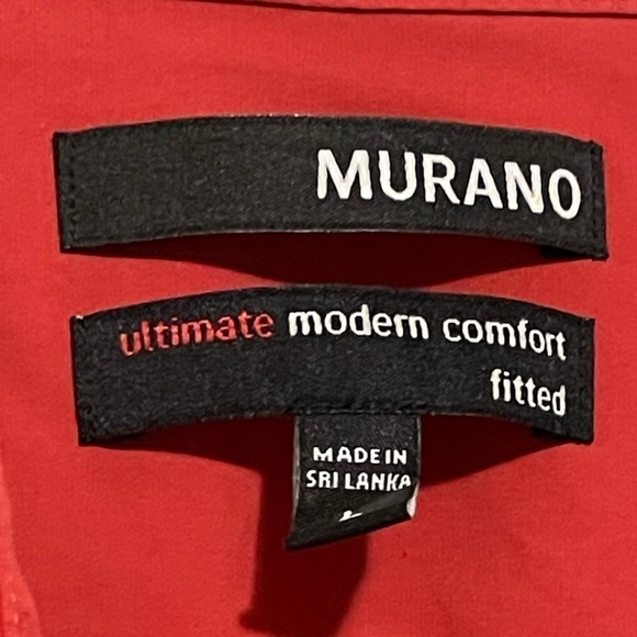 Men’s Murano Button Down Modern Comfort Fitted Short Sleeve Shirt Size Large - Picture 5 of 5